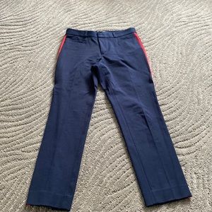 Banana Republic size 6 SLOAN pant blue red striped